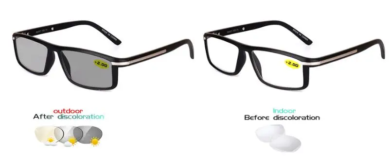 WEARKAPER, солнцезащитные очки с переходом, фотохромные очки для чтения, мужские очки для дальнозоркости, пресбиопии с диоптриями, очки для пресбиопии на открытом воздухе