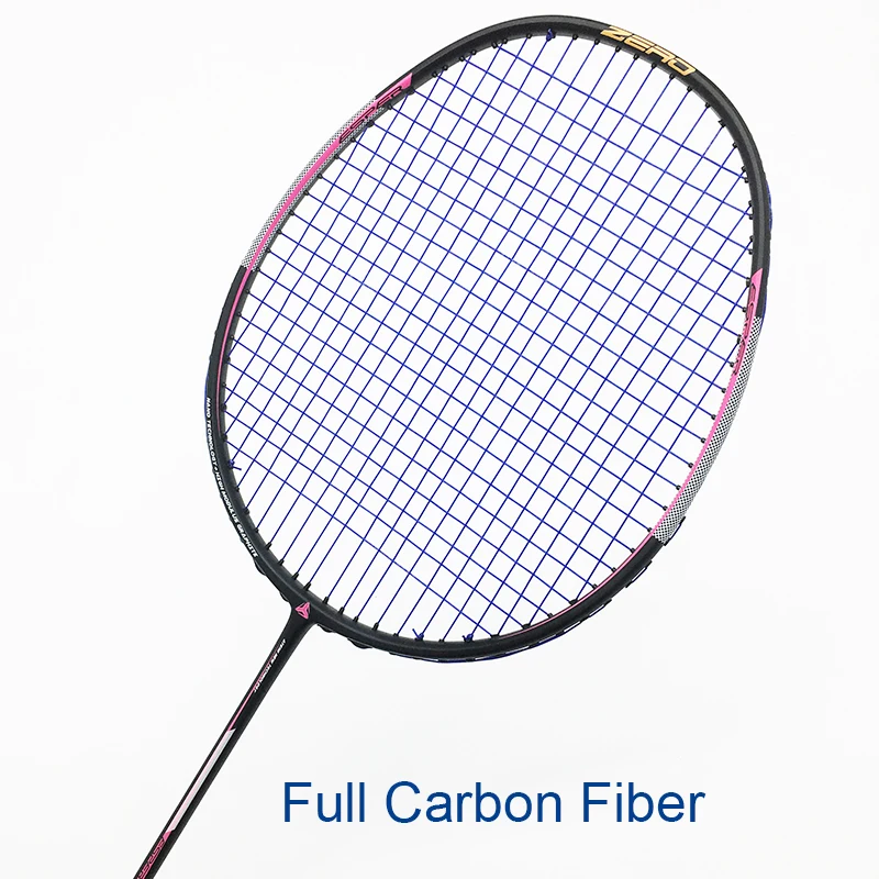Raqueta de Bádminton de alta calidad Super Luz de fibra de carbono 4U de alta tensión 35lbs raquetas de bádminton con cuerda y regalos