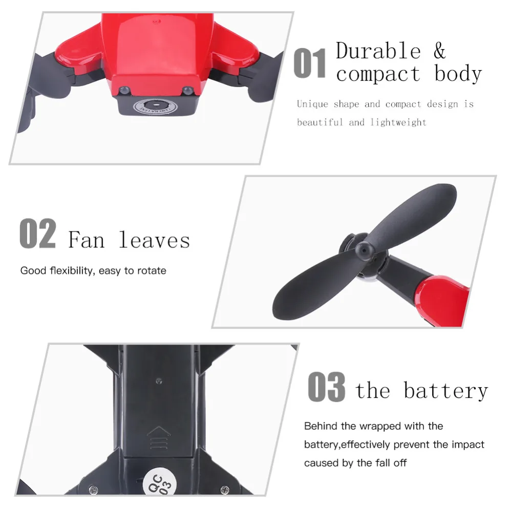 Вертолет игрушка 4 цвета складной Дрон вертолета Quadcopter FPV Wi-Fi 2.4 ГГц удаленного Управление складной Дрон игрушки с 2MP Камера
