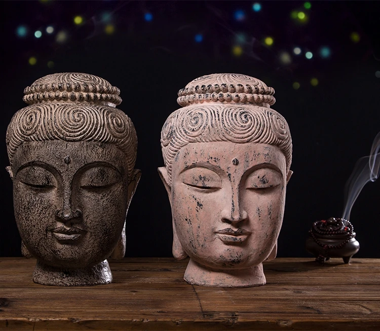 Китайский дзен украшение головы Будды Юго-Восточной Азии таиланд спа-клуб тайский декор для ресторана и дома ремесла статуя Будды