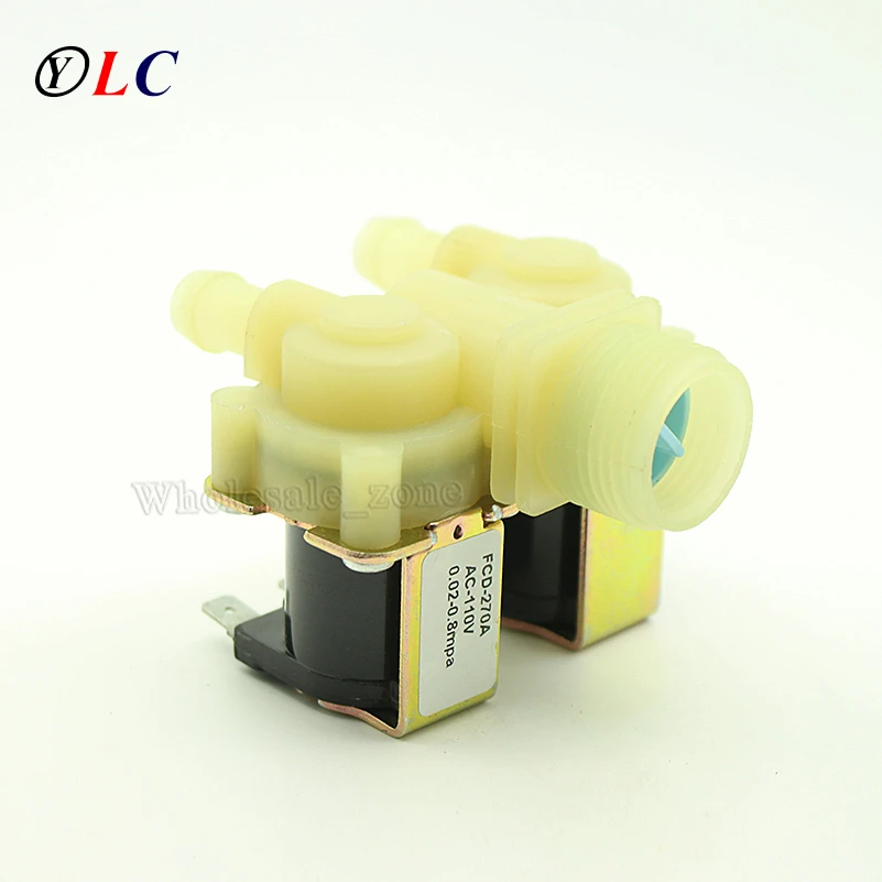 3/4&quot Normally Closed Water Electric Solenoid Valve AC 110V Inflow Inlet Flow Switch 0.8Mpa one Two Out | Обустройство дома