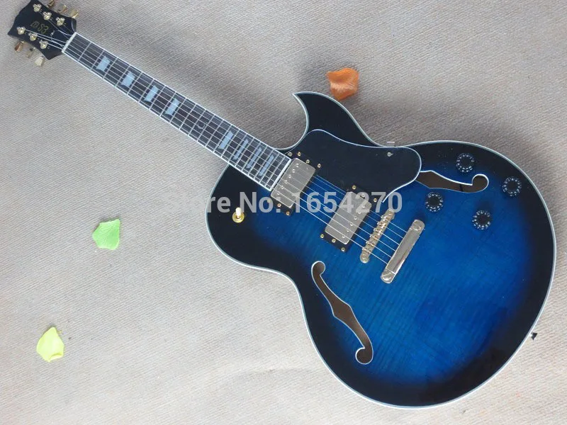 

Free shipping new ES335 empty heart jazz Sky blue color VS genuine steel P90 pickups Electric Guitar .