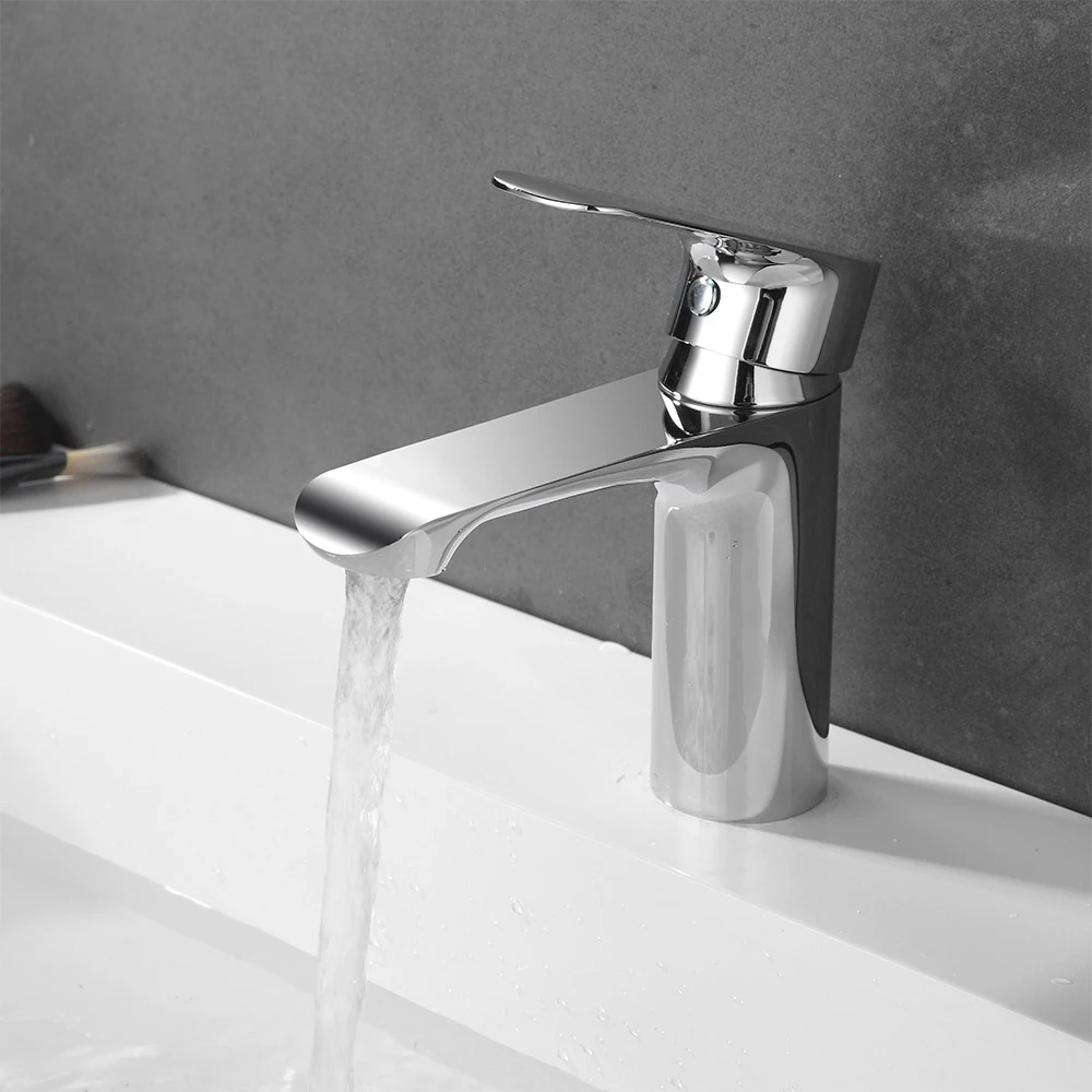Billige Haliaeetus waschbecken wasserhahn kalt und heißer bad wasserhahn chrom wasser mixer white wasserhahn messing becken wasserhahn einzigen griff