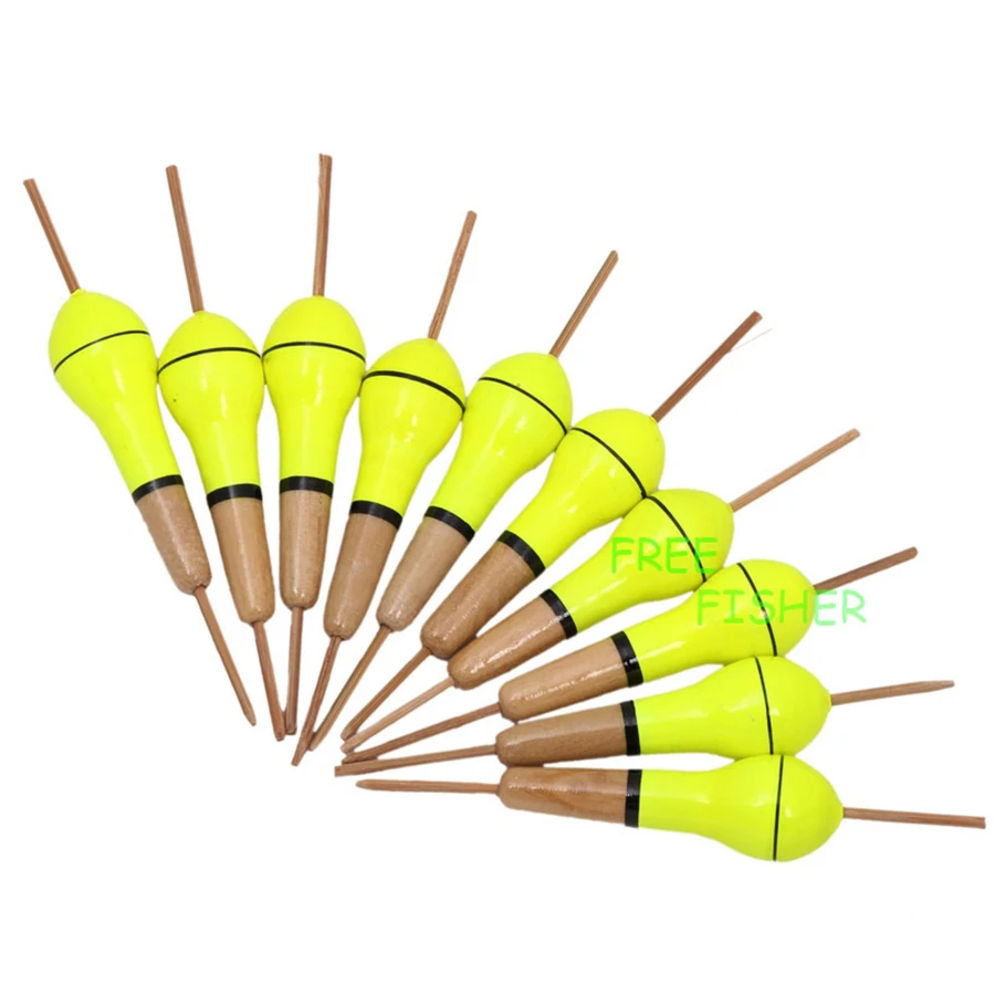 10 pcs/set Fishing Bobbers Cork Float Heavy Current Balsa Wood Fishing