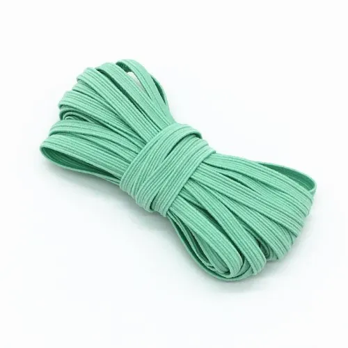 Mint green Красочные эластичные ленты 6 мм свободная канатная Резиновая лента линия спандекс лента швейная кружевная отделка поясная лента аксессуары для одежды 5 метров - Цвет: Mint green