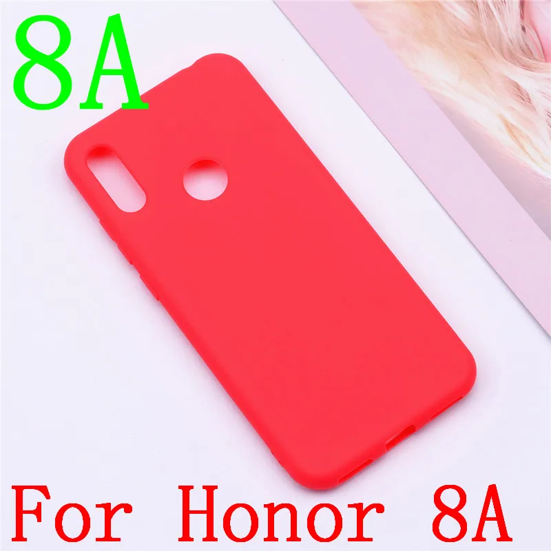 Чехол для Honor 8A 8 S, чехол для Huawei Honor 8A, JAT-LX1, 8 A, силиконовый чехол из ТПУ, чехол для телефона Huawei Honor 8 S, KSE-LX9, 8 S, силиконовый чехол - Цвет: Red 8A
