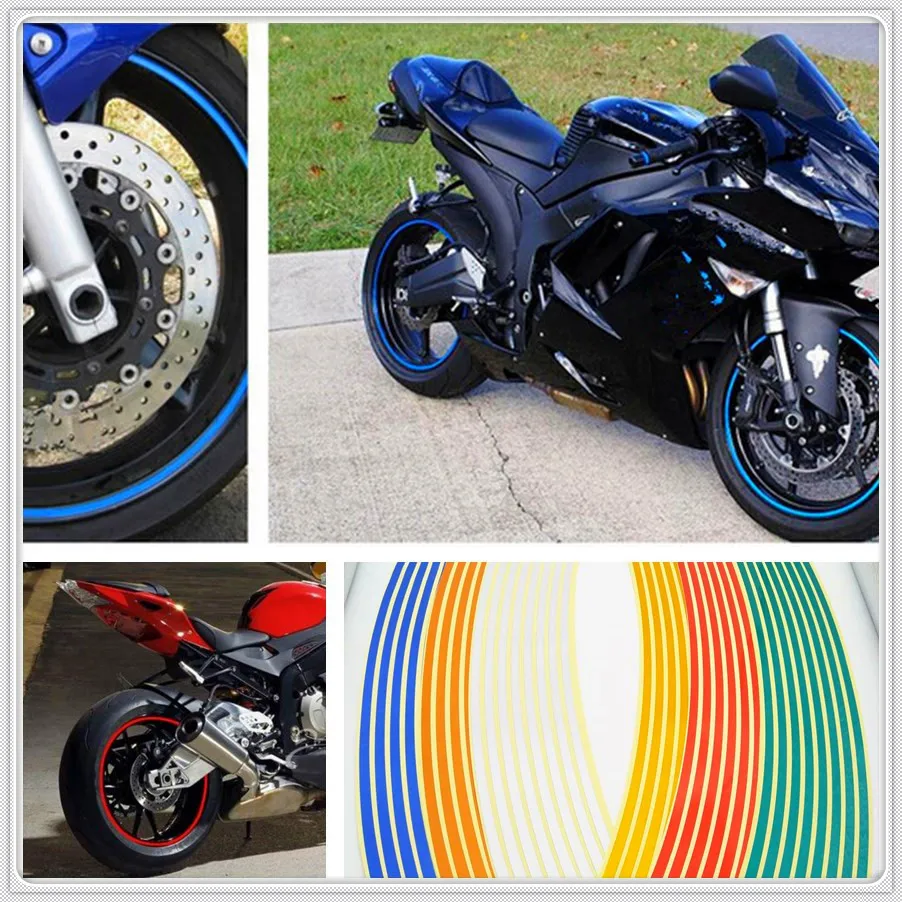 Strips Motorcycle Wheel Sticker Reflective Decals Rim Tape Bike Car Styling For Ducati 916 Diavel Ducati GT 1000 M900