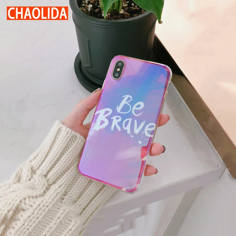 CHAOLIDA IMD синий свет Чехлы для задней панели мобильного телефона Iphone X 6 6s 6Plus 7 7Plus 8