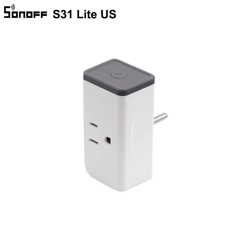 Sonoff S31 Lite US 15A мини умная Wi-Fi розетка беспроводной умный переключатель штекер приложение управление в любом месте работает с Alexa Google Home IFTTT