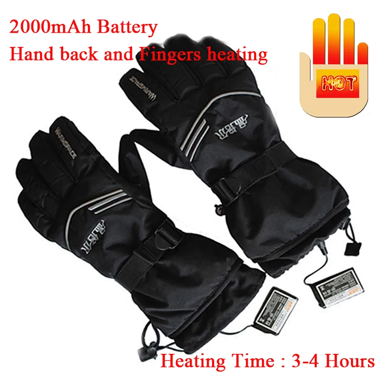Newest USB Electric Heating Gloves Outdoor Lithium font b Battery b font Self Heating Gloves Fingers