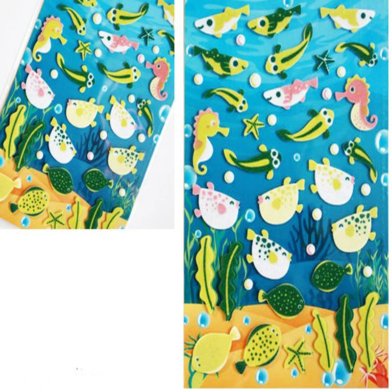 Милый 2 вида цветов мультяшная тропическая наклейка &quotрыба&quot сделай сам