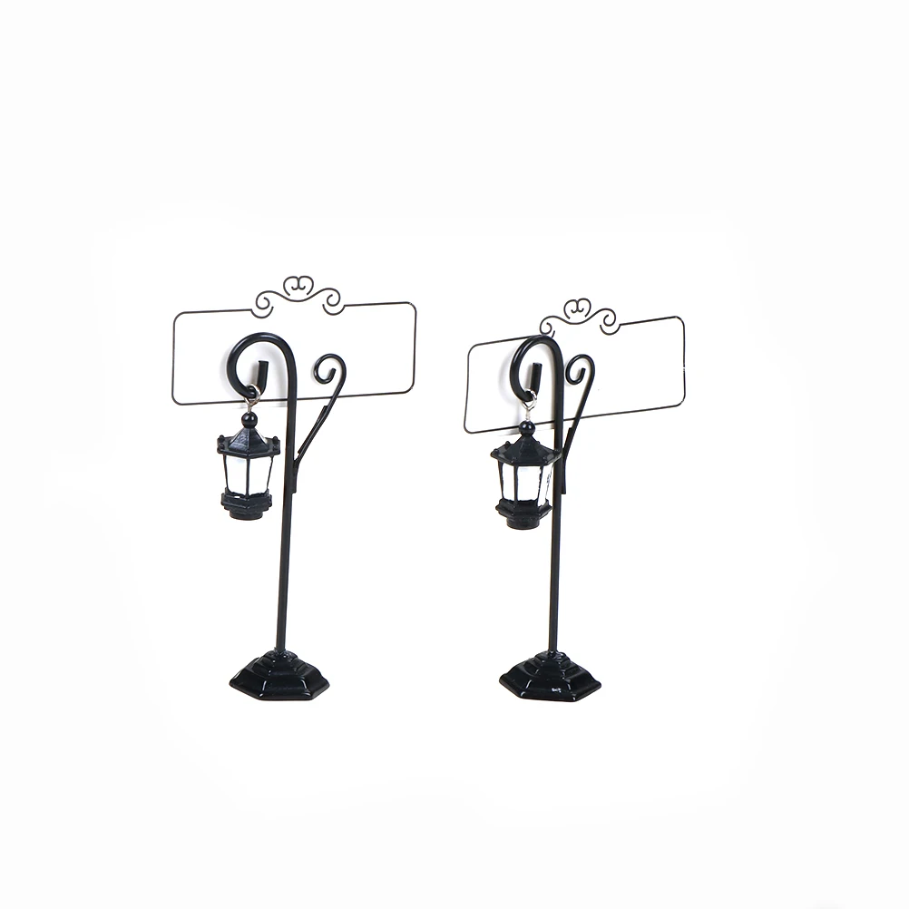 

11*8cm Table Marker Holder Clips Easel Table Number Place Name Photo Card Stand Miniature Decorations edding Vintage Streetlight