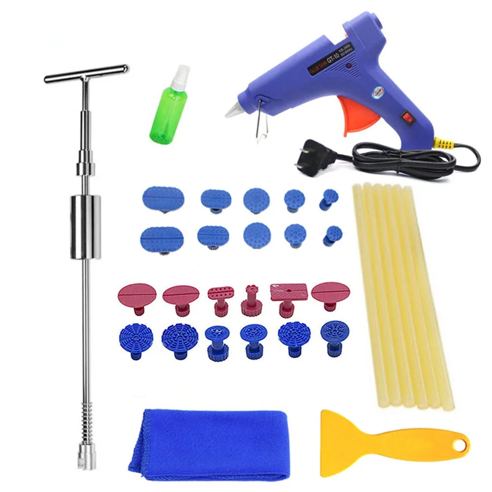 PDR kits dent paintless repair glue gun slide hammer glue tabs dent removal kit DIY car repair