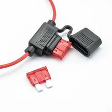 Porte-fusibles en ligne, Type petite lame, étanche, 10a, remplacement de fusible pour voiture, longueur 16awg