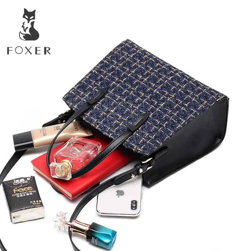 FOXER Brand New Arrival Female Fashion Design Totes& Handbag Women Chic Shoulder Bags Girl's Kawaii Crossbody Bags for Lady