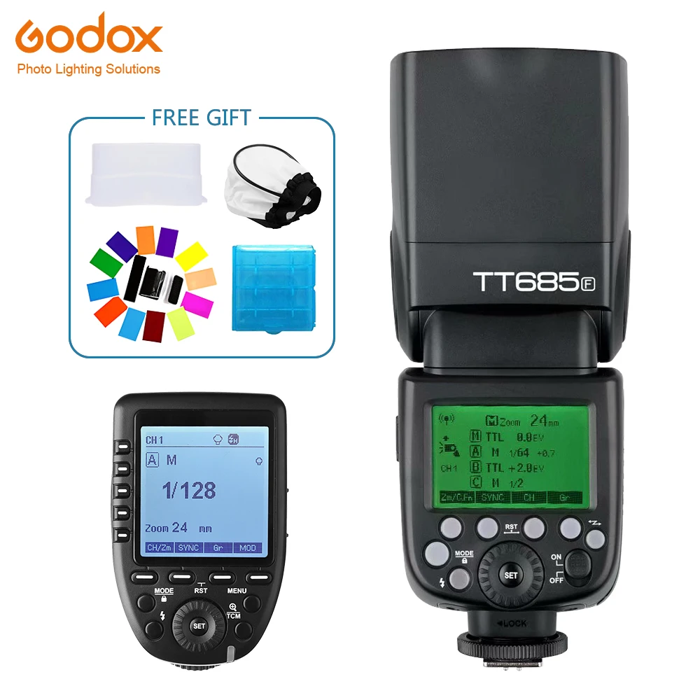 

Godox TT685 TT685F Speedlite Flash Wireless TTL+Xpro-F Wireless Trigger Flash forFujifilm Camera X-Pro2/X-T20 /X-T1/X-T2