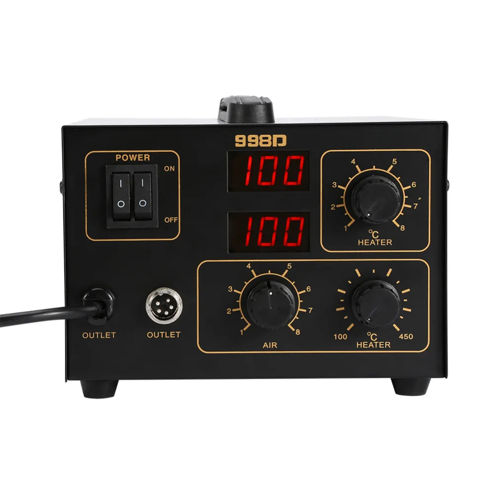 220 В 998D SMD 800 Вт паяльник стационарный сопла для пистолета сварщика нагревания