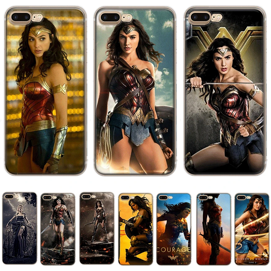 

Gerleek Cell Phone Case Cover Wonder Woman for iPhone 11 Pro XR X XS Max iPhone 6 6s 7 8 Plus 5 5s SE Shell Bag