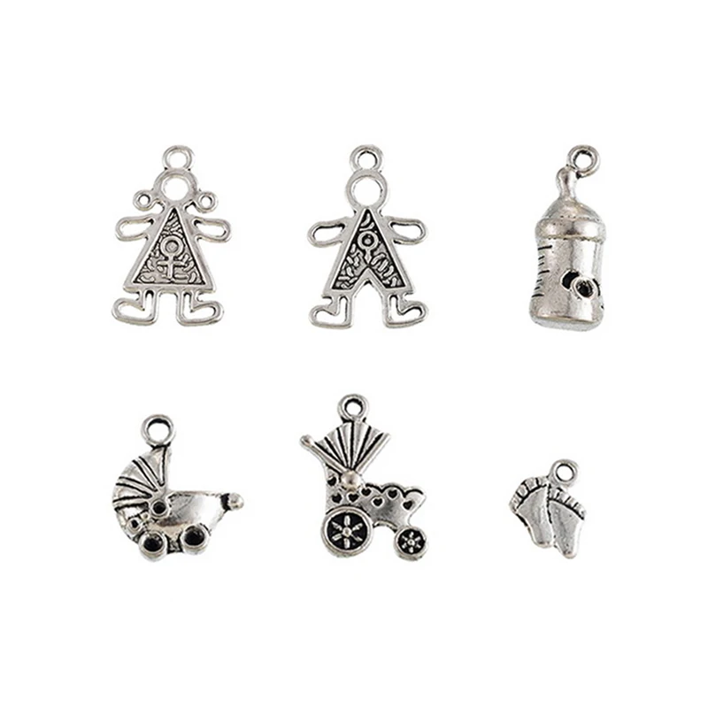 

30PCs Silver Tone Bike Bicycle Charm Pendants 31mmx23mm(1 2/8"x 7/8") Charms For Jewelry Love Gift DIY Findings Random Mixed