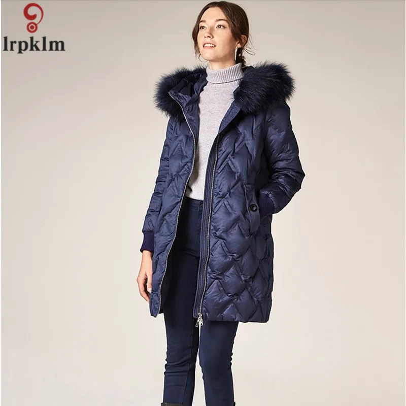 Brand Down Jacket 2019 Winter New Ms Down Jacket Fox Fur Collar White Duck Down Coat FemaleThickening Women's Winter Jackets  (16)