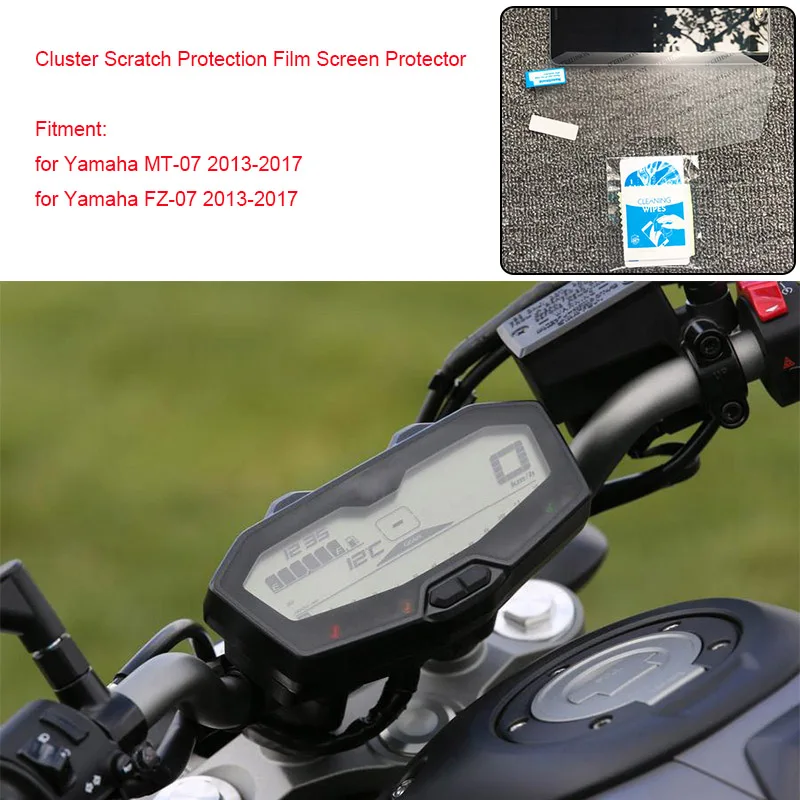 MTCLUB for Yamaha MT-07 FZ-07 MT07 FZ07 MT 07 2013-2017 Motorcycle Cluster Scratch Protection Film Screen Protector New TPU film (3)