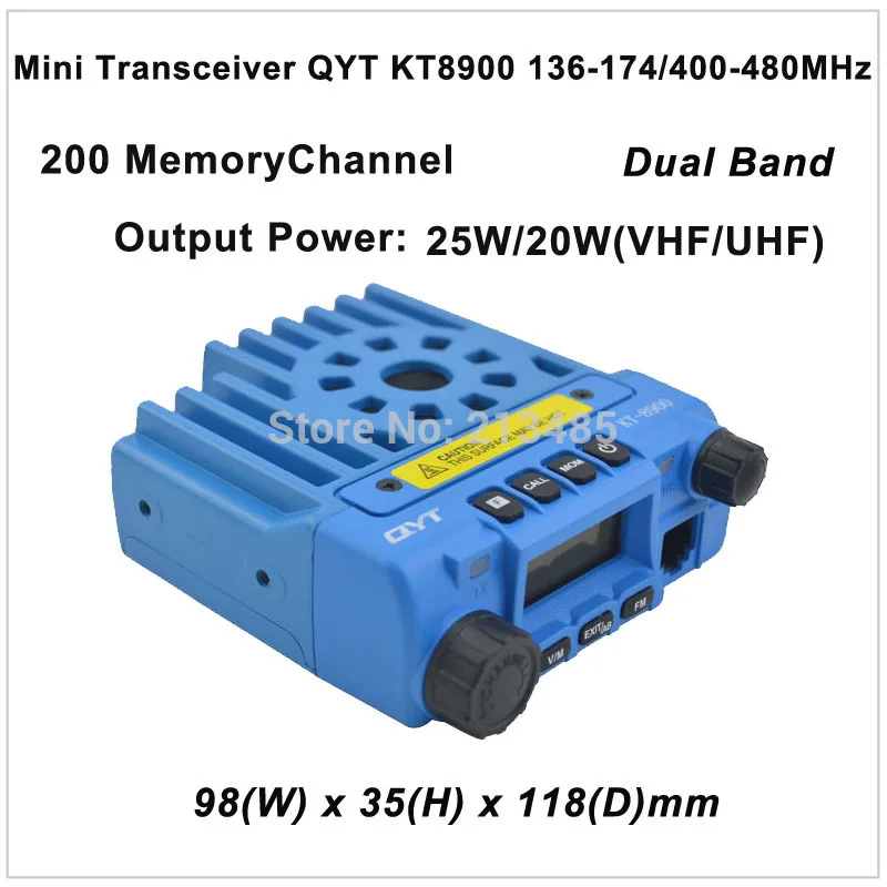 Мини-приемопередатчик QYT KT8900 136-174/400-480 МГц двухстороннее радио двухдиапазонный мобильный приемопередатчик цвет синий