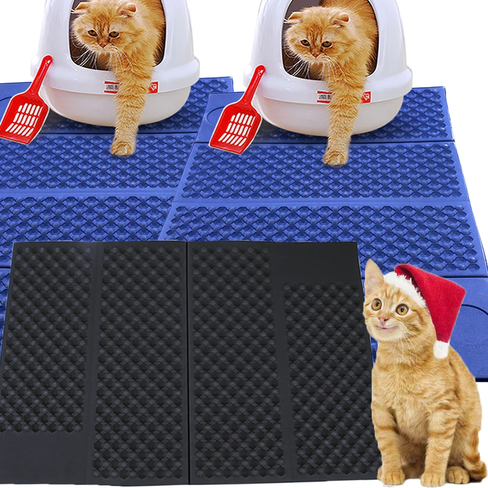 Cat моющиеся двухсторонняя используется подстилка для кошки Ловец складывающийся коврик домашние животные дома
