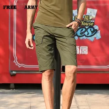 Мужские шорты Карго, армейский зеленый цвет, летние хлопковые повседневные мужские шорты, Мужская одежда, свободные Модные мужские шорты Карго, брендовые MK-7191A