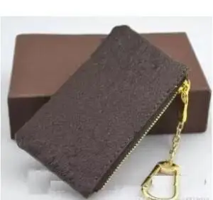 

2018 WOXK new fashion genuine leather coin purse with dustbag and box women/men small zippy wallet free shipping