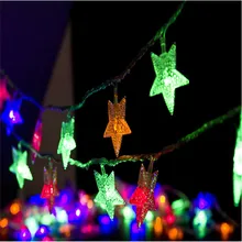 Christmas Decoration Light 50 LED String Light Waterproof DC 4.5V Star Shaped Led Strip Wedding Garland Outdoor LED Lamps