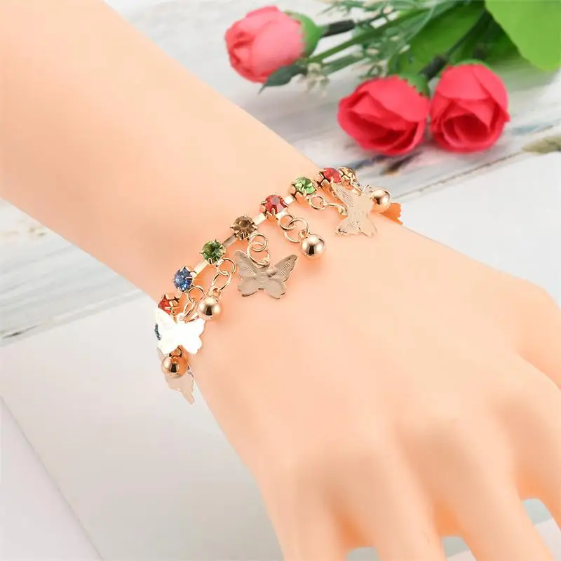 KLEEDER Cute Children Beautiful Butterfly Charm Bracelet For Girls Kids