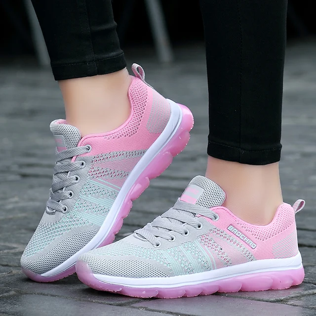 Trainers Women 2017 Light Sneakers Summer Breathable Running Shoes Lady