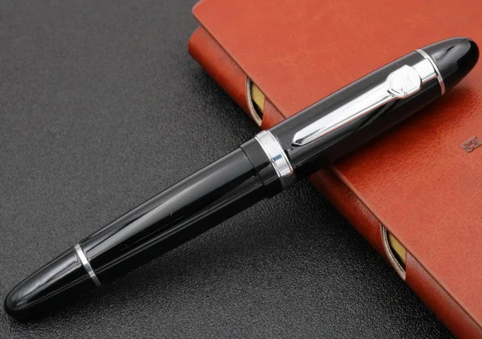 Jinhao 750 серебряные Аксессуары Металлическая Ручка-роллер из нержавеющей стали - Цвет: Черный