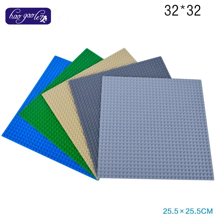 

Small Blocks Building Mini Toys DIY Baseplates 32*32 Dots Base plate Size 25*25cm Toys Fits For brand legures legoingly