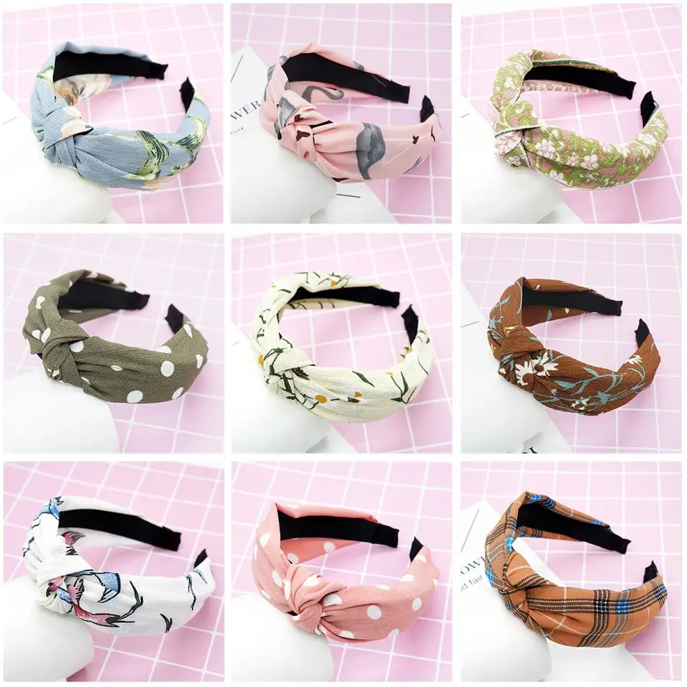 

New Top Knot Turban Headband Elastic Hairband Women Hair Accessories for Girls No Slip Knotted Head band Hair Band for Women