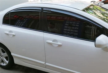 

For Honda civic Plastic Window Visor Vent Shades Sun Rain Deflector Guard For Honda civic Auto Accessories 4PCS/SET 2006-2011