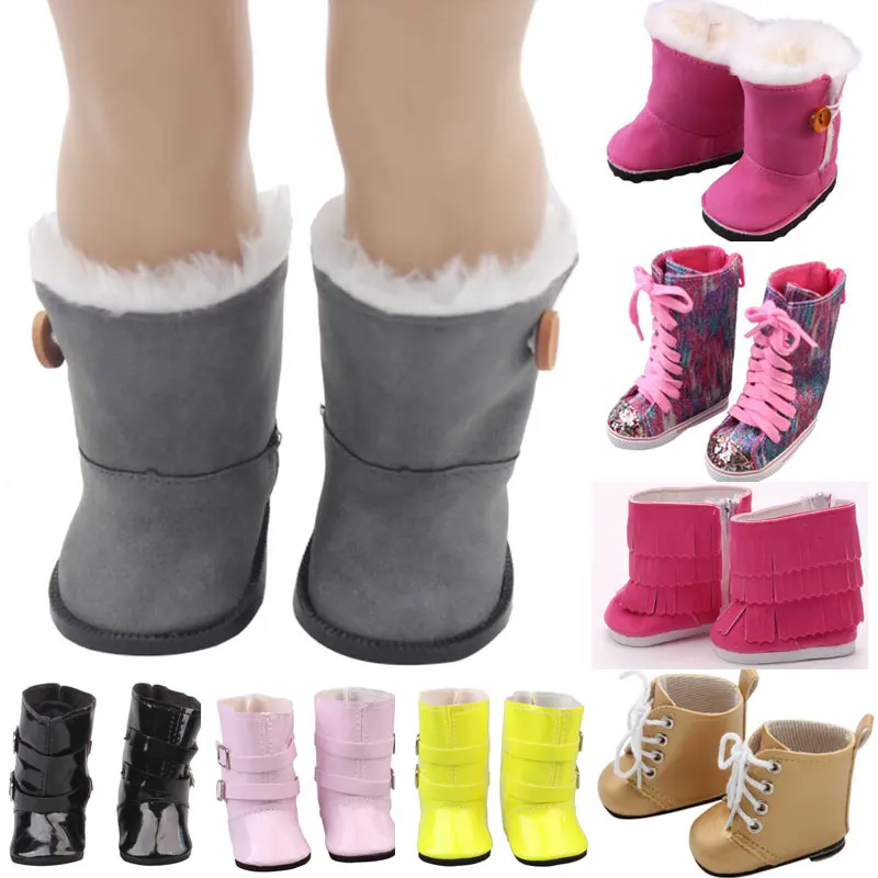 18 inch Girls Dolls Fur Snow Boots Shoes For 43cm Baby Doll Or Alexander Doll Accessory Girl