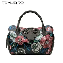 Tomubird улучшенный натуральной кожи Роза тиснением натуральная кожа роскошные модные женские кожаные Сумки Tote кожи плеча