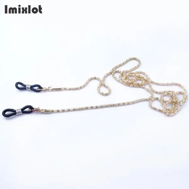 Imixlot 3 цвета полые очки ремешок 61 см чтение цепочка для очков очки солнцезащитные очки цепочка для очков шнур на шею ремень веревка - Цвет: C Gold