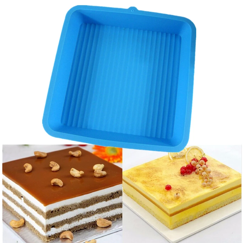 

Baking Tray Square Shape Silicone Bakeware Cake Mold Toast Bread Pastry Mold Microwave Oven Baking Tool
