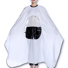 Салон Парикмахерская Водонепроницаемая Парикмахерская накидка для стрижки волос с смотровым окном фартук водонепроницаемая одежда для укладки волос оптом