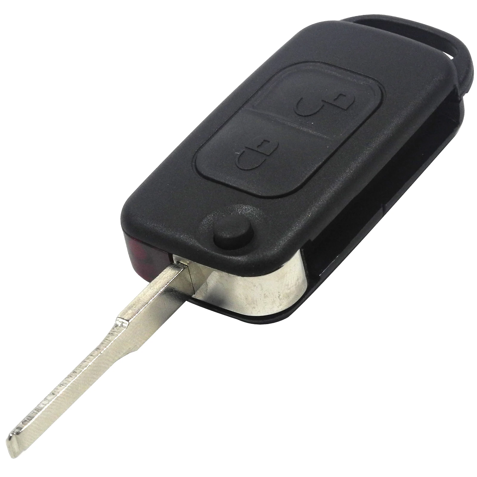 

2 Buttons Uncut Blade Key Shell for Mercedes For Benz A C E S Flip Folding Remote Key Shell 2 Track HU64 Blade No Logo