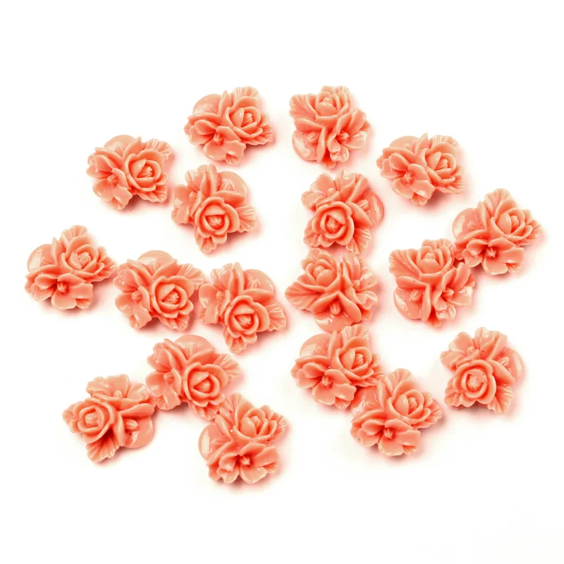 50 шт. смешанный резиновый цветок кабошоны отделка декором украшения для скрапбукинга Diy аксессуары