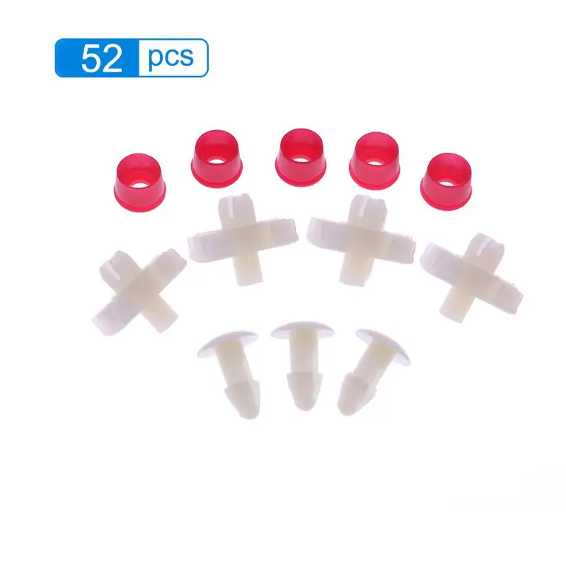 Car styling 52pcs Clamps Plugs Grommets Door Gasket Strip Trim Clips
