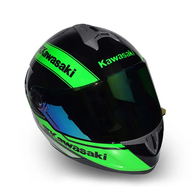 Kawasaki Full Face Motorcycle helmet Racing Moto Motocicleta Capacete