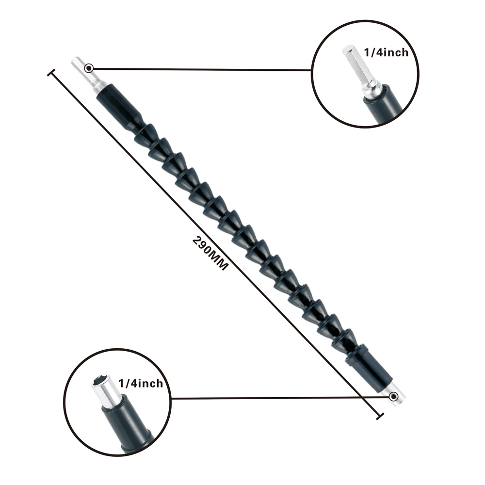 290mm Flexible Hex Shaft Drill Bits Extension Bit Holder with Magnetic Connect Drive Shaft Electric