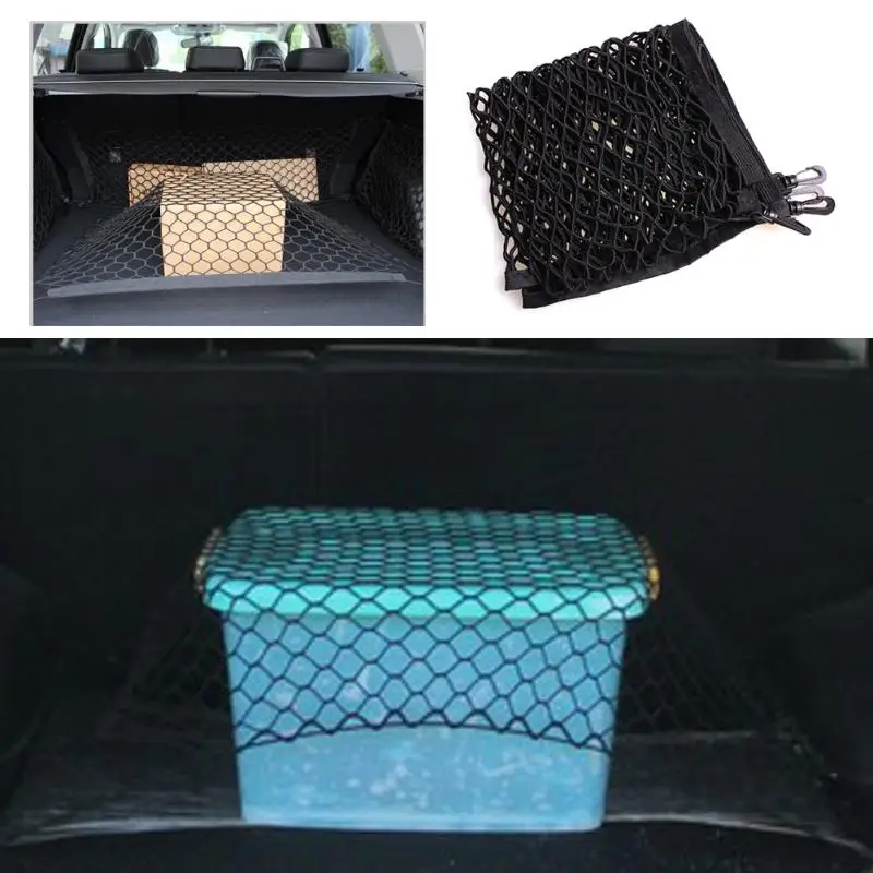 

1Pcs Auto Car Rear Trunk Elastic String Net Mesh Storage Bag Pocket Cage 40x110cm High Quality Car Styling Storage Bag Promotion