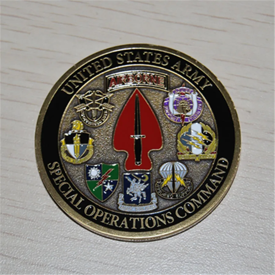 

Free Shipping 5pcs/lot,US ARMY SPECIAL OPERATIONS COMMAND SINE PARI COIN