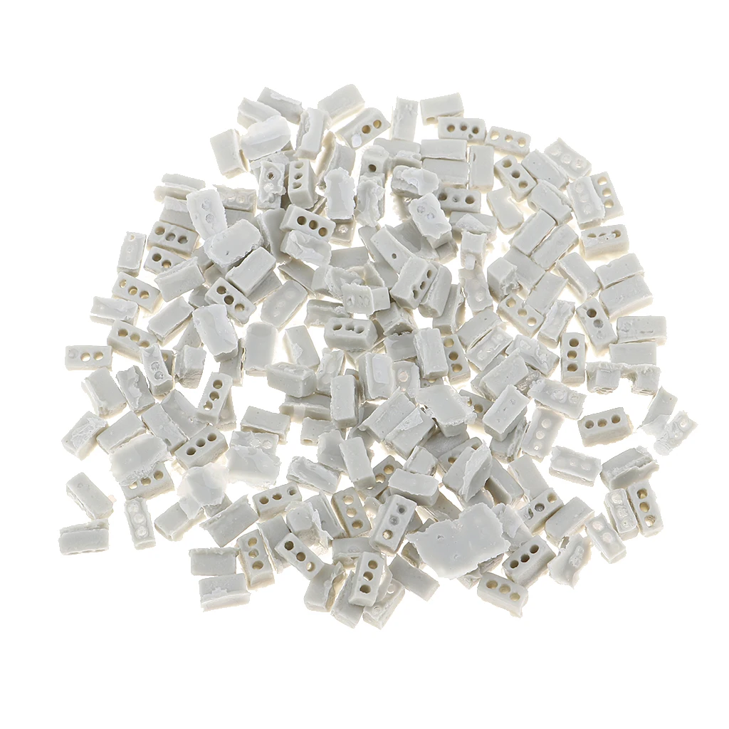 200pcs/set 1:35 Unpainted Kit Resin Soldier Model Scene Accessories Perforated Bricks Brick Ruins Dedicated