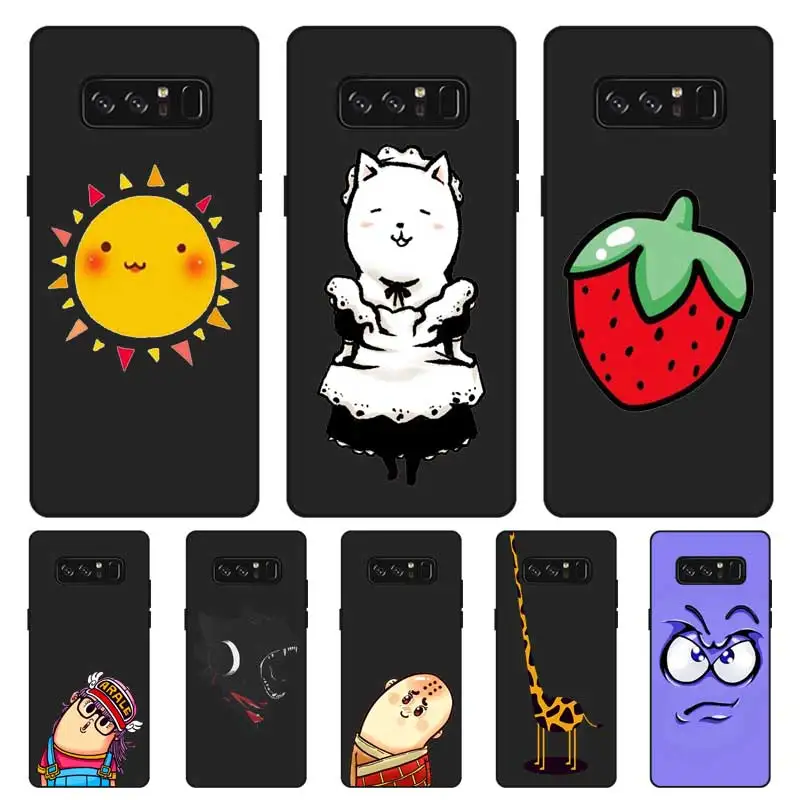 N391 простой черный силиконовый чехол Обложка для samsung Galaxy Note 3 4 5 8 9 10 M10 M20 M30 |